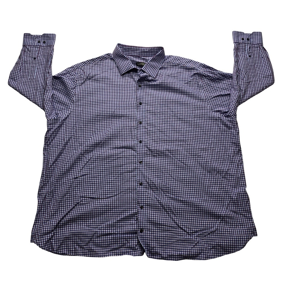 Rochester‎ Egyptian Cotton Gingham Button Down Shirt Blue Men’s 20 34/35